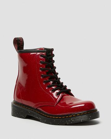 Botas con Cordones Dr Martens Junior 1460 Glitter Niños Rojos | MX 147CTV